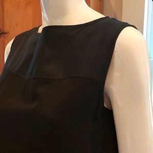 Black Silk and Linen fully lined Dress